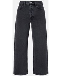 Agolde - Arc Cropped Mid-Rise Wide-Leg Jeans - Lyst