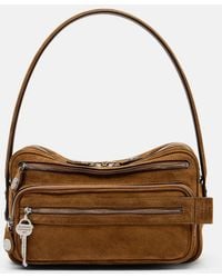 Acne Studios - Schultertasche Camero Party Aus Veloursleder - Lyst