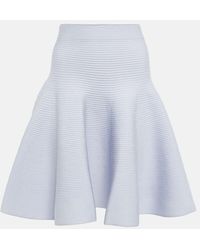 Alaïa - Alaia Ribbed-knit Miniskirt - Lyst