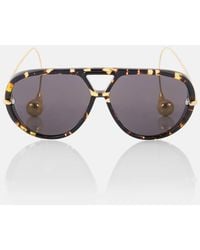 Bottega Veneta - Drop Aviator Sunglasses - Lyst