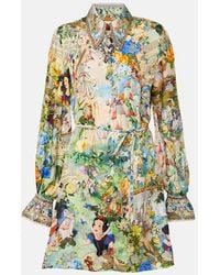 Camilla - Bedrucktes Hemdblusenkleid aus Seide - Lyst