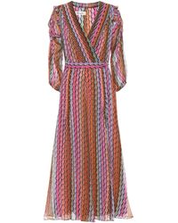 Diane von Furstenberg Wickelkleid Bree aus Seiden-Chiffon - Mehrfarbig