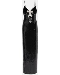 Rebecca Vallance - X Nicky Hilton Lena Bow-Detail Sequined Gown - Lyst