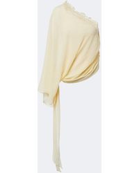 De La Vali - Elia One-Shoulder Georgette Top - Lyst