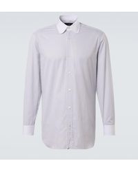 dunhill - Striped Cotton Twill Shirt - Lyst
