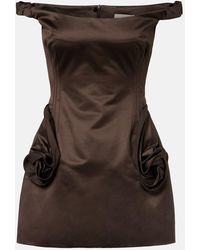 Magda Butrym - Verziertes Bustier-Kleid Aus Satin - Lyst