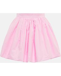 Patou - High-rise Cotton Miniskirt - Lyst