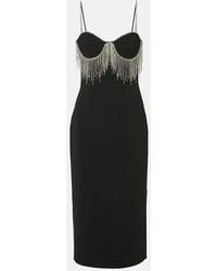 Rebecca Vallance - Estelle Embellished Crepe Midi Dress - Lyst