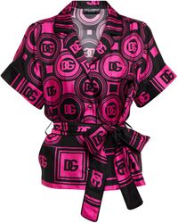 Dolce & Gabbana Hemd aus Seide - Pink