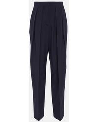 Stella McCartney - Pleated High-Rise Tapered Pants - Lyst