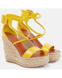 Christian Louboutin - Chocazeppa Spikes 120 Espadrille Wedges - Lyst
