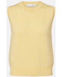 Oscar de la Renta - Virgin Wool Sweater Vest - Lyst