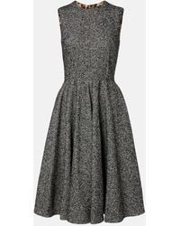 Dolce & Gabbana - Dolce & Gabbana Chevron Print Heavy Crepe Cocktail Dress - Lyst