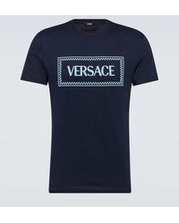 Versace - Camiseta de jersey de algodon bordada - Lyst
