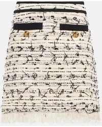 Giambattista Valli - Fringed Tweed Miniskirt - Lyst
