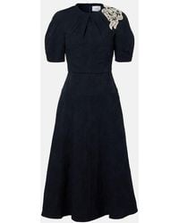 Erdem - Robe Midi A Fleurs En Jacquard De Coton Melange - Lyst