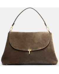 TOTEME - Bolso Al Hombro T-Lock De Ante - Lyst