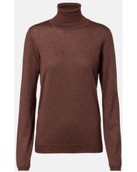 Brunello Cucinelli - Cashmere And Silk-Blend Turtleneck Sweater - Lyst