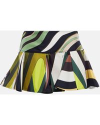 Emilio Pucci - Mini-jupe imprimee en soie - Lyst