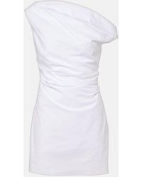 STAUD - Phare Draped Cotton Minidress - Lyst