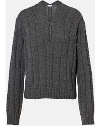 Loewe - Cable-Knit Wool Mouline Sweater - Lyst