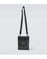 Balenciaga - Explorer Leather Pouch With Strap - Lyst