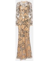 Elie Saab - Sequined Sheer Tulle Gown - Lyst