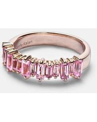 Suzanne Kalan - 18Kt Rose Ring With Sapphires - Lyst