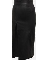Stouls - Lea Leather Midi Skirt - Lyst