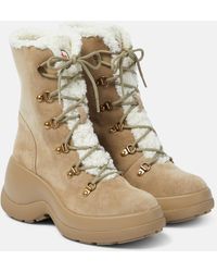 Moncler - Stivaletti Resile Trek in suede - Lyst