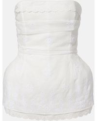 Magda Butrym - Scalloped Cotton-Blend Bandeau Top - Lyst
