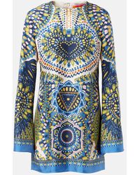 La DoubleJ - Supreme Swing Silk Minidress - Lyst