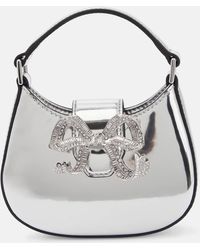 Self-Portrait - The Bow Micro Leather Tote Bag - Lyst