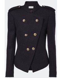 Balmain - Double-Breasted Wool-Blend Tweed Jacket - Lyst