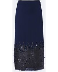 JOSEPH - Connie Sequined Chiffon Midi Skirt - Lyst