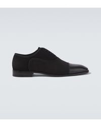 Christian Louboutin - Greggory Leather-Trimmed Oxford Shoes - Lyst