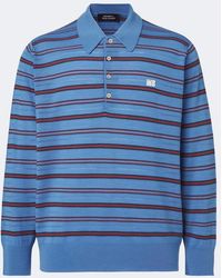Wales Bonner - Beam Striped Wool Polo Sweater - Lyst