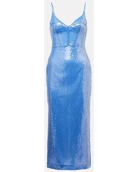 David Koma - Abito Midi Con Paillettes - Lyst
