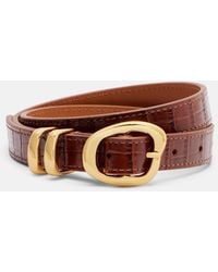 Amanu - Tugela Croc-Effect Leather Belt - Lyst