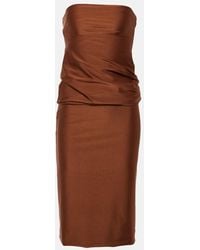 Sportmax - Bilma Strapless Jersey Midi Dress - Lyst
