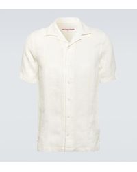 Orlebar Brown - Hibbert Linen-blend Bowling Shirt - Lyst