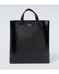Prada - Leather Tote Bag And Water Bottle Set - Lyst