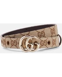 Gucci - GG Marmont Canvas Belt - Lyst