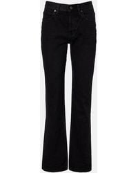 Saint Laurent - Jeans Nico A Vita Alta E Gamba Larga - Lyst