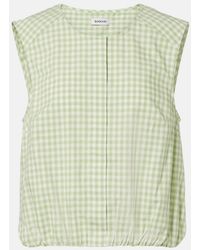 Jonathan Simkhai - Gingham Cotton-Blend Top - Lyst