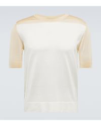 Jil Sander - Oversized Silk T-shirt - Lyst
