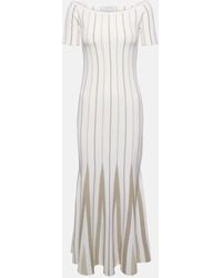 Gabriela Hearst - Striped Off-shoulder Virgin Wool Maxi Dress - Lyst