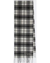 Acne Studios - Bufanda De Cachemir Y Lana A Cuadros Con Flecos - Lyst