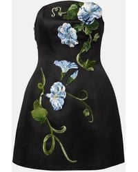 LEO LIN - Zaria Floral-Applique Bustier Dress - Lyst