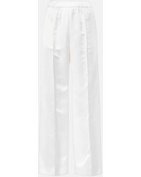 Jil Sander - High-Rise Satin Wide-Leg Pants - Lyst
